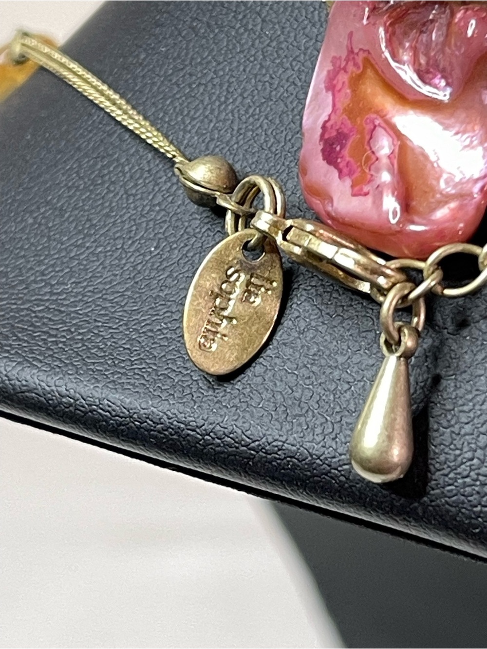 Lia Sophia Multi-Color Multi-Shape Shells & Stones Gold Tone Chain Necklace - Picture 2 of 9